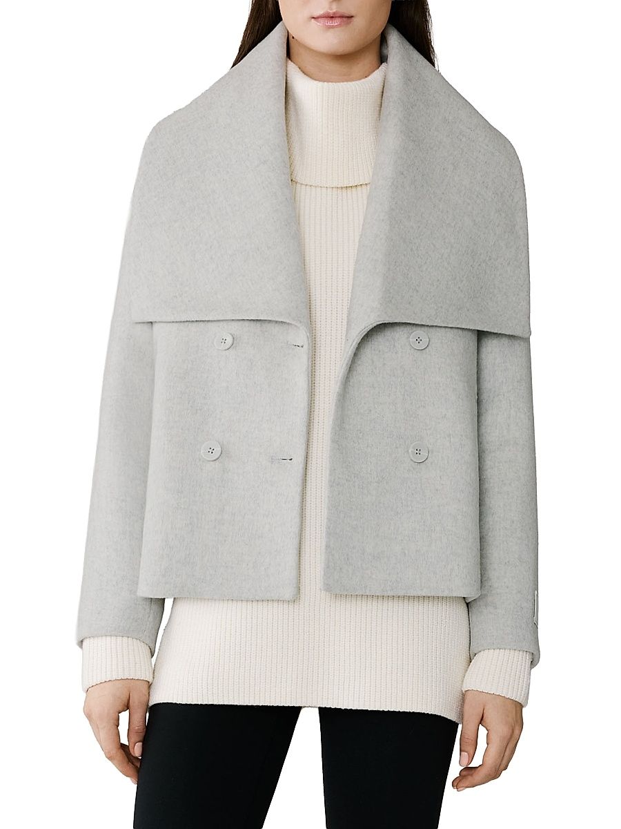 Women's Tala Straight-Fit Wool-Blend Blazer - Stone Blue Heather - Size Large