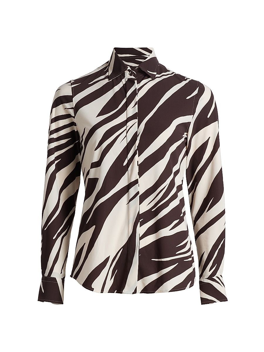 Women's Rosyna Zebra-StripedJersey Shirt - Marlene - Size 2
