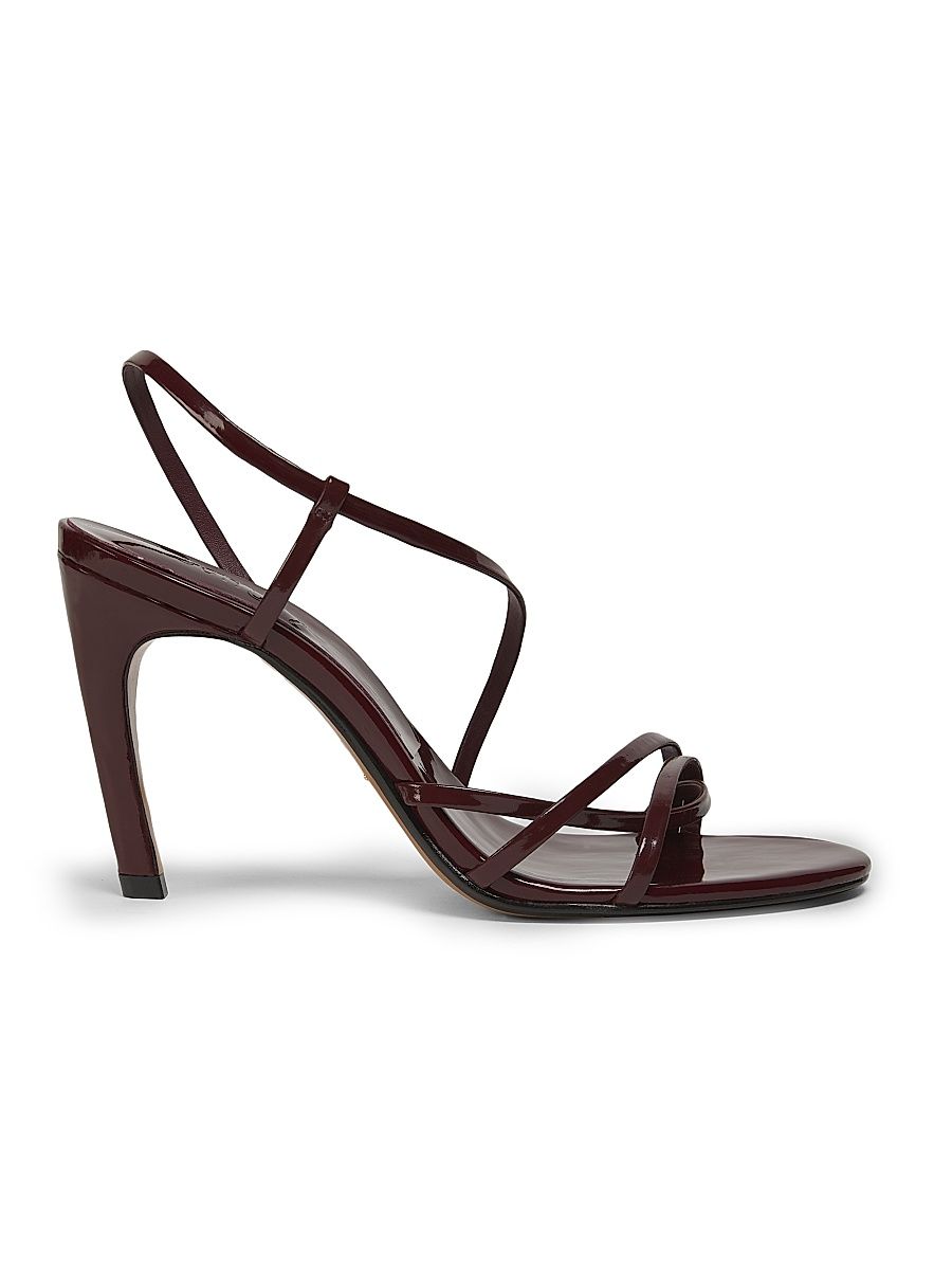 Women's Annie 85MM Patent Leather Sandals - Vino - Size 11