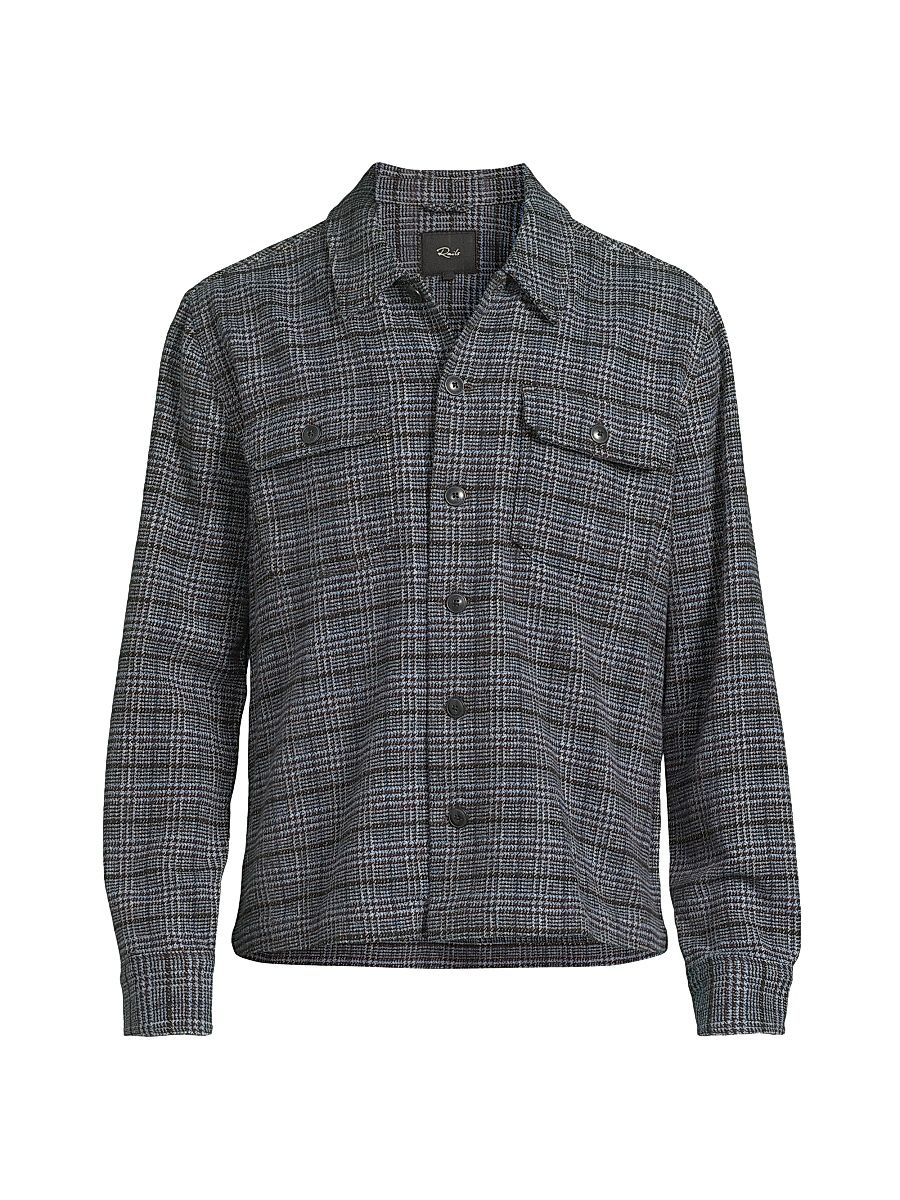 Men's Stellan Plaid Cotton Shirt - Cedar Bay - Size XL