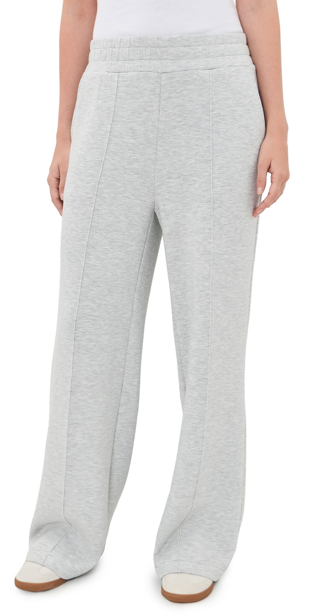Varley The Wide Leg 30 Pants Light Grey Marl L