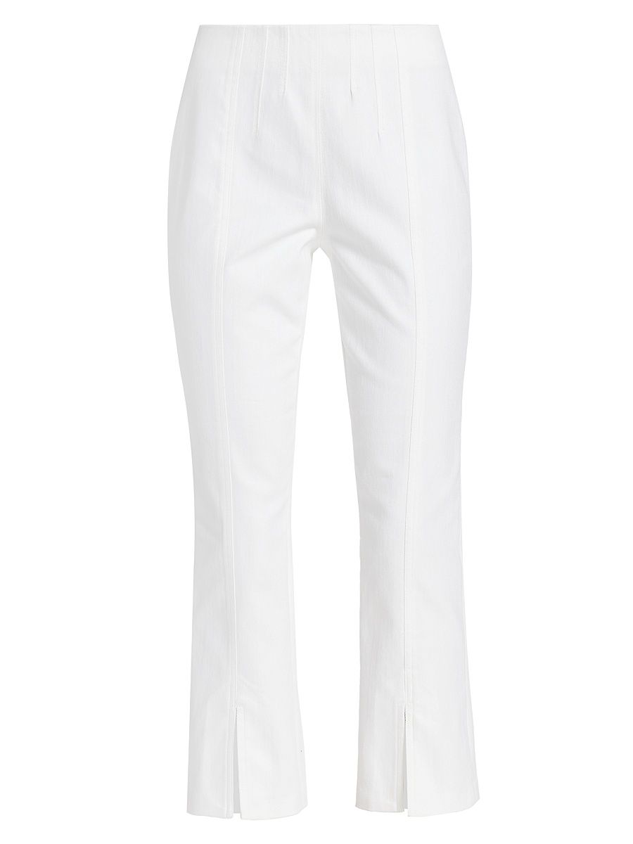 Women's Laurie Stretch Denim Straight Crop Jeans - White - Size 12