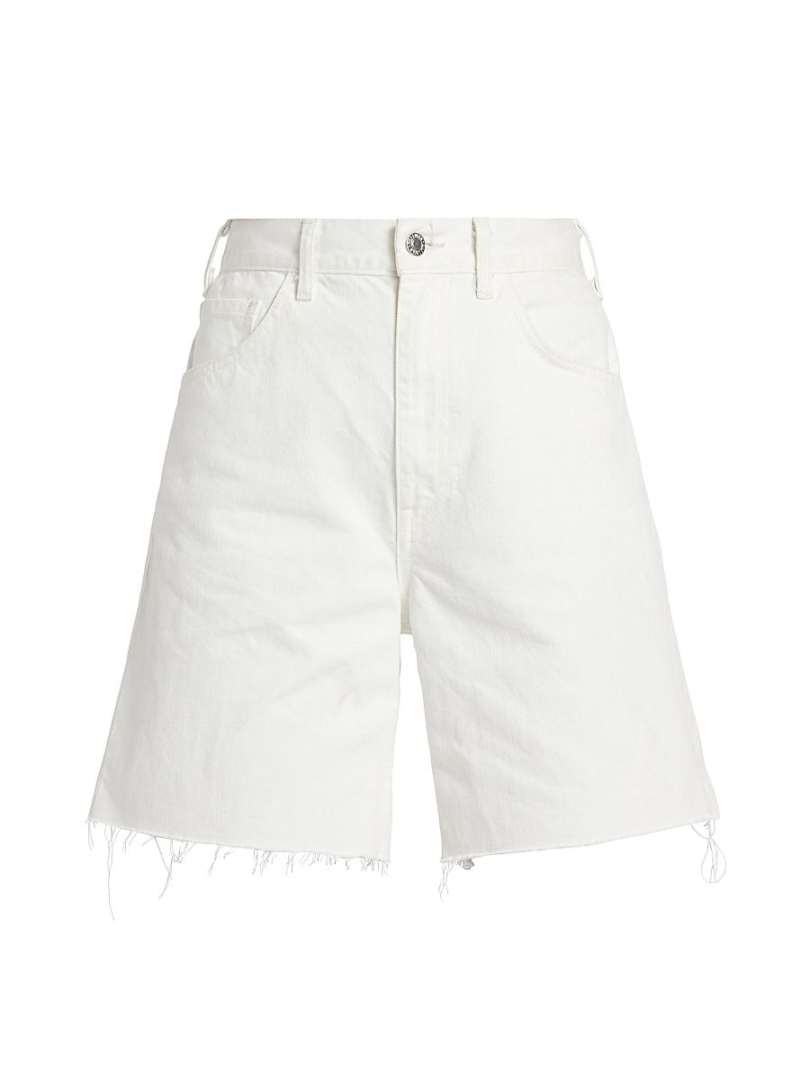 Women's Russel Raw Denim Shorts - Cream - Size 31