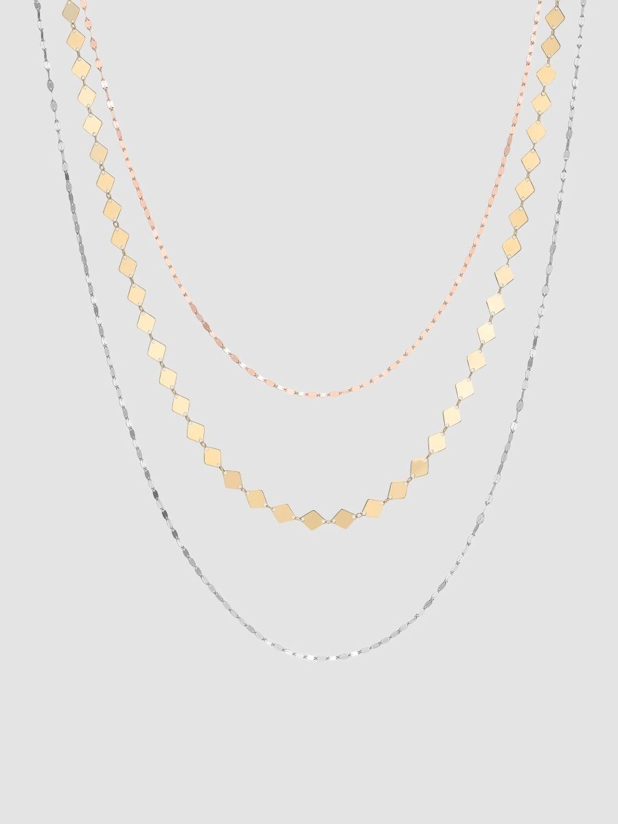 Lana Women's Tri-Tone 14K Gold Mixed-Chain Necklace - Gold