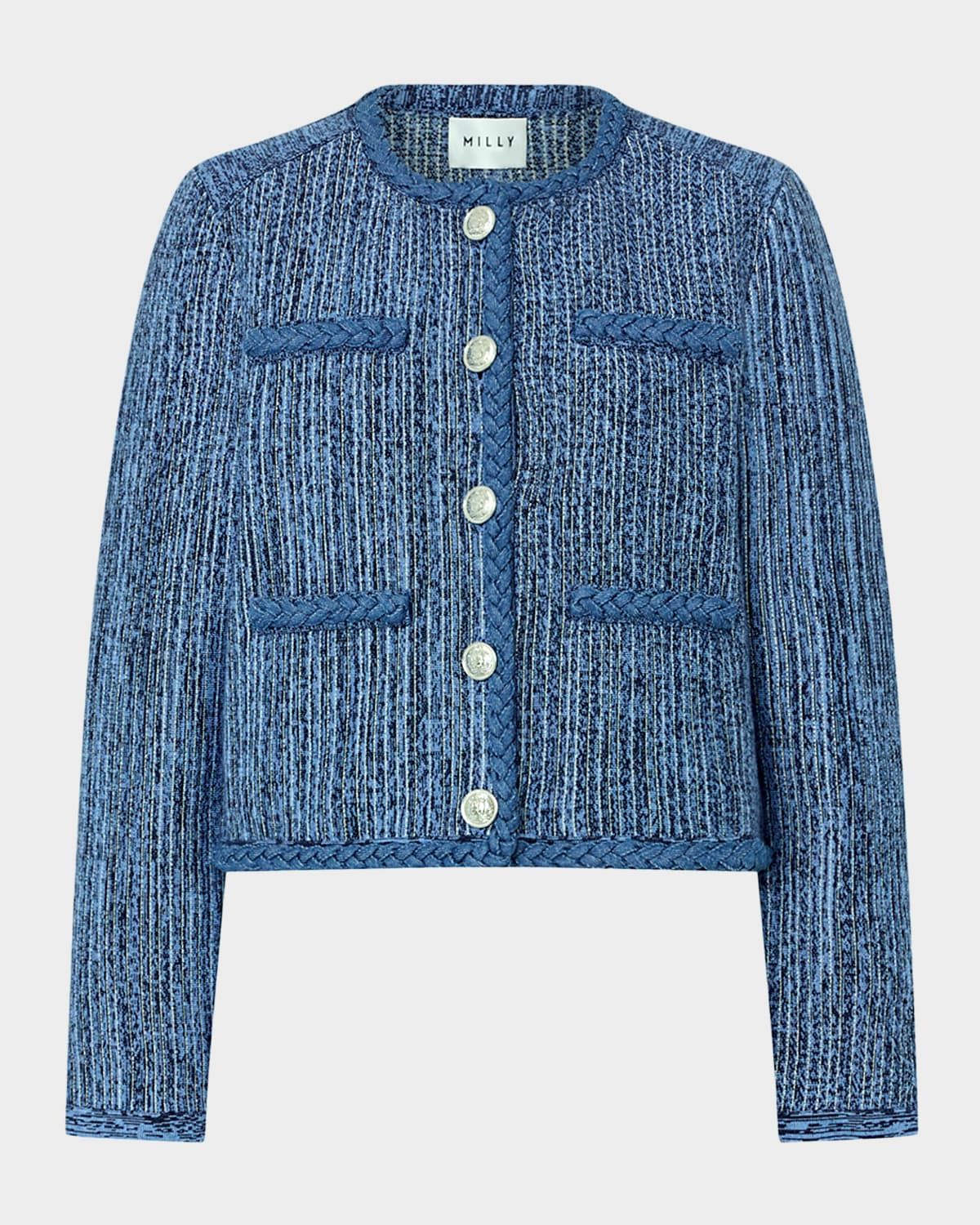 Shayne Boxy Braid-Trim Jacket