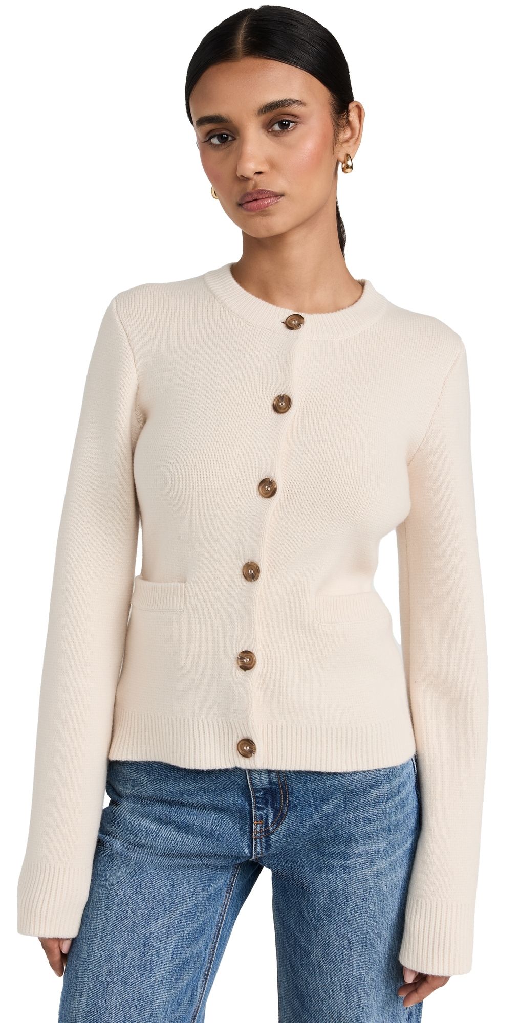 Jenni Kayne Cooper Cardigan Warm Ivory XS