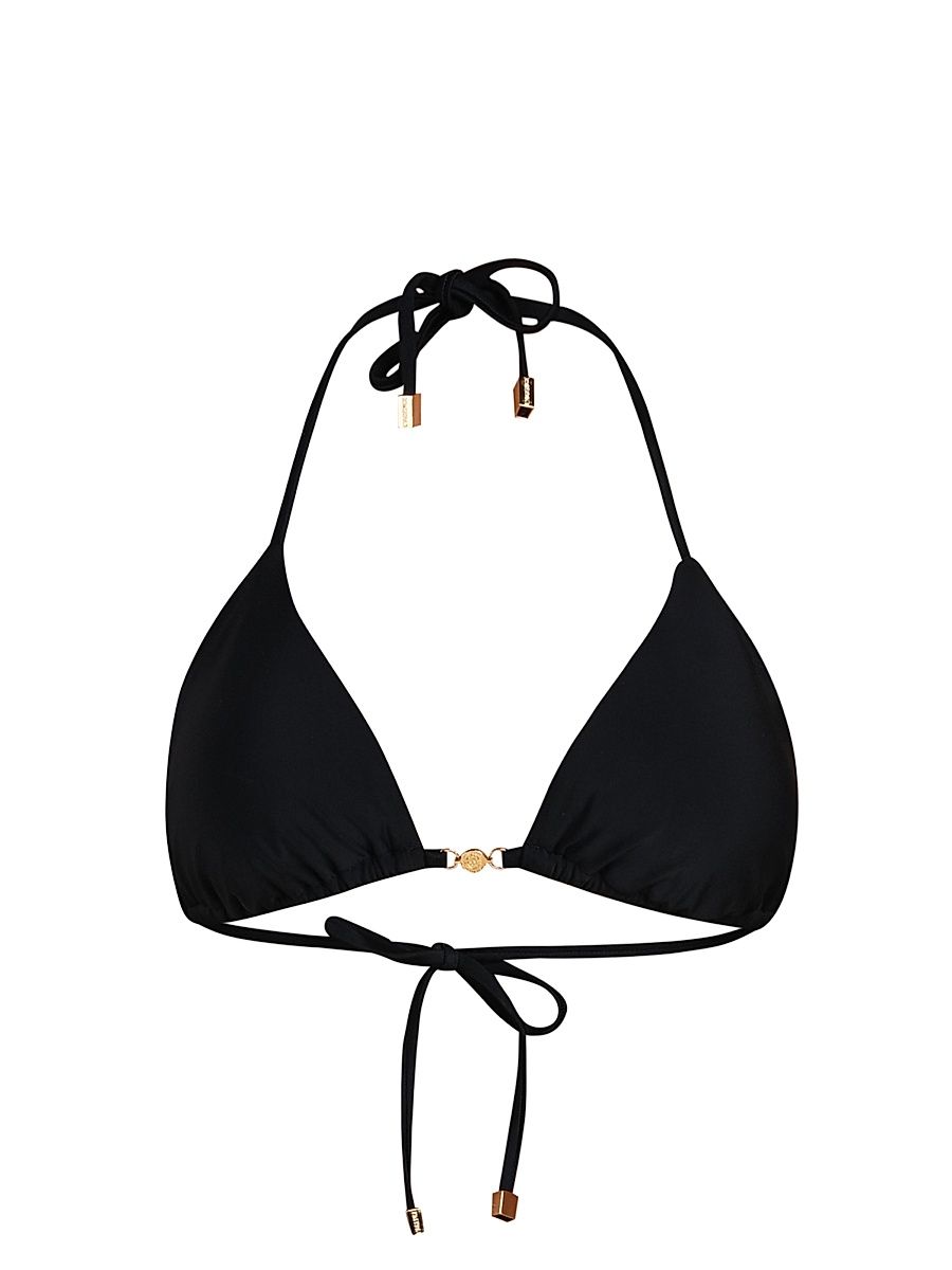 Women's Solids Kristin Triangle Bikini Top - Black - Size Small