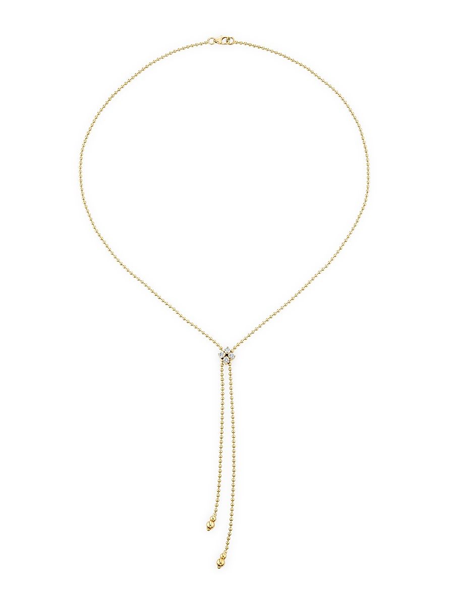 Women's Love In Verona 18K Yellow Gold & 0.30 TCW Diamond Bolo Lariat Necklace - Yellow Gold