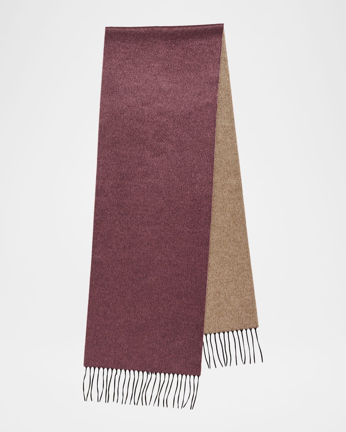 Men & apos;s Mirror Double-Face Silk and Cashmere Scarf