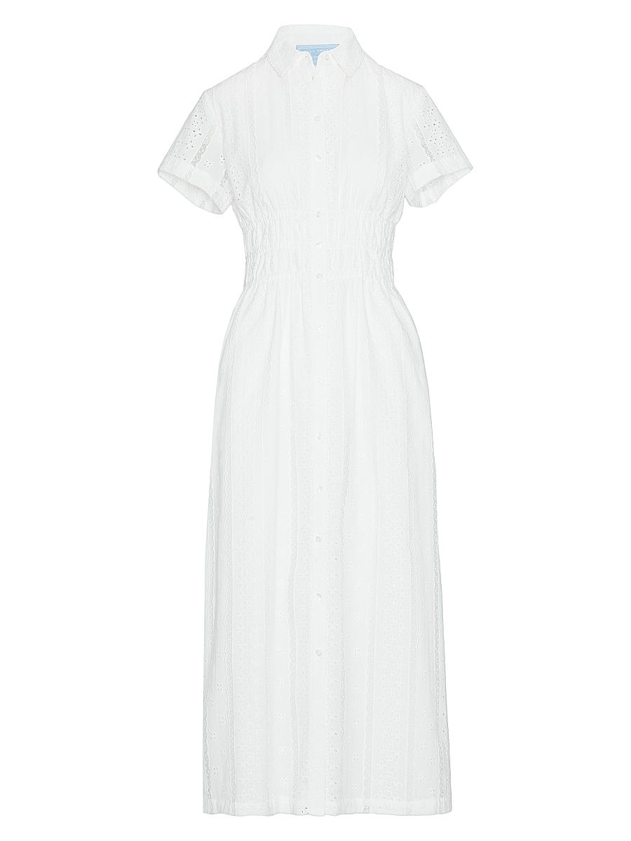 Women's The Jamie Nap Dress - White Broderie Voile - Size Medium