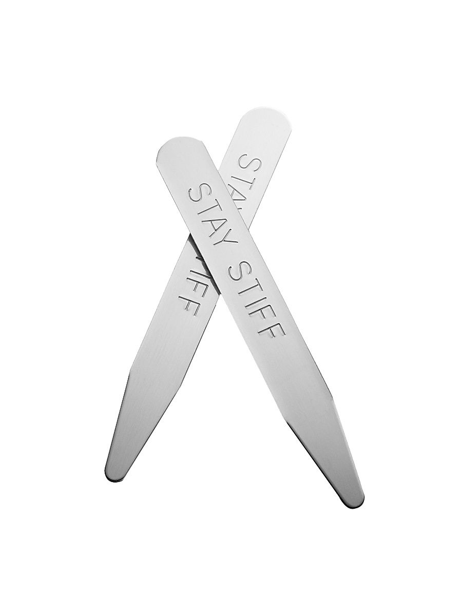 Men's "Stay Stiff" Collar Stay - Silver