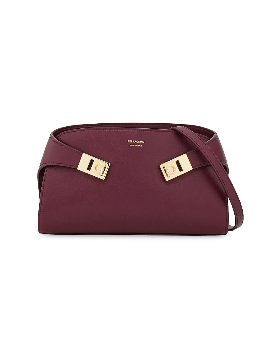 Women's Hug Leather Crossbody Bag - Plum