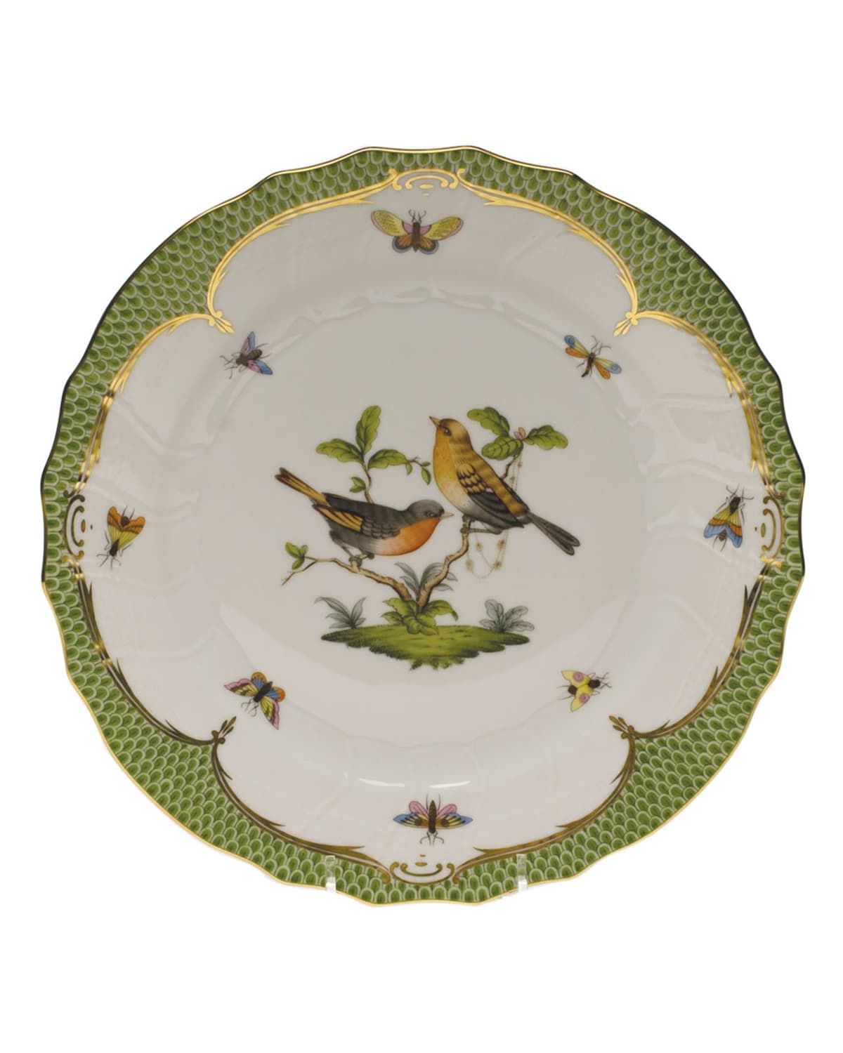 Rothschild Bird Green Motif 09 Dinner Plate