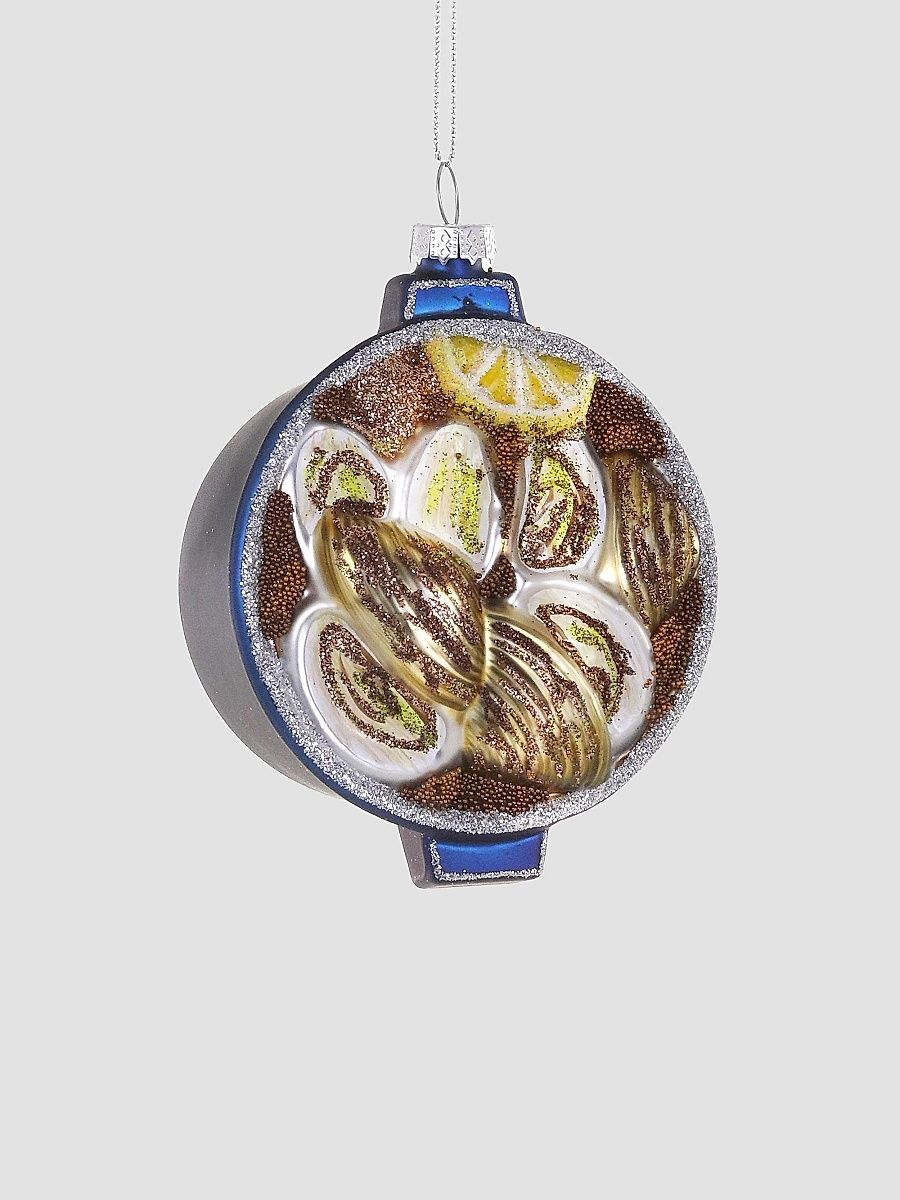 Clams Glass Ornament