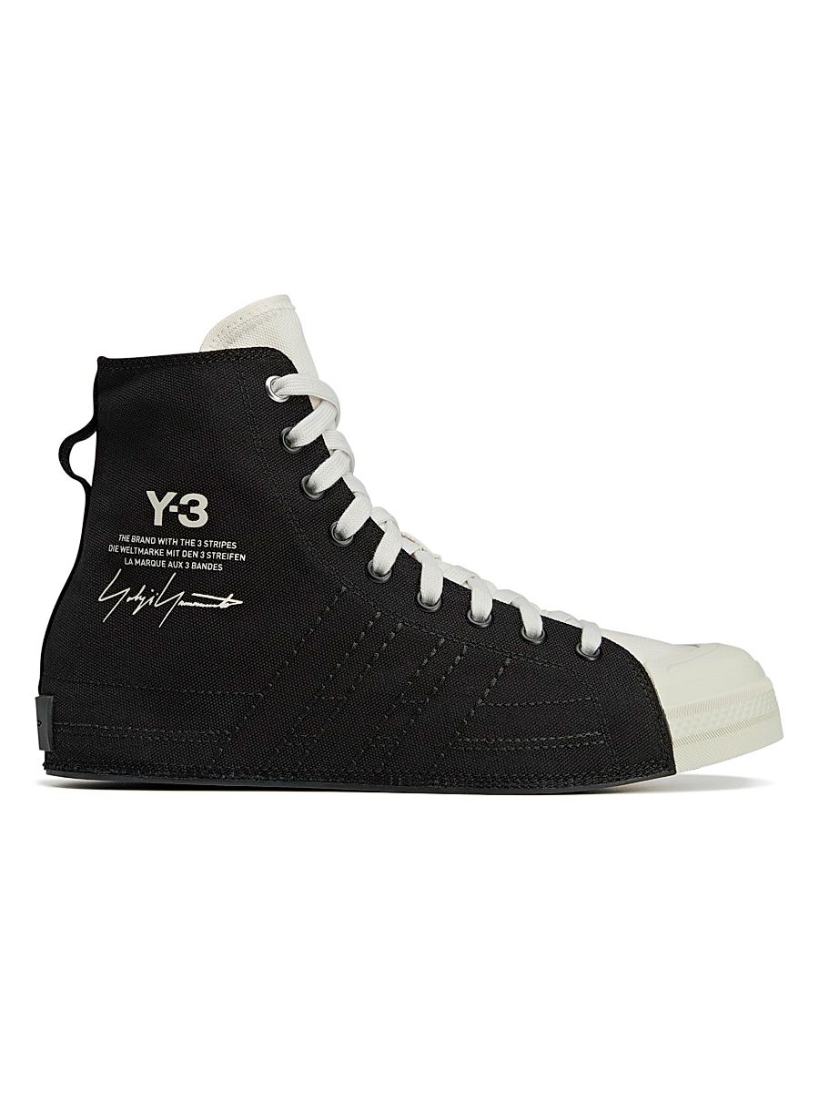 Men's Y-3 Nizza High-Top Sneakers - Orbit Grey Black - Size 11