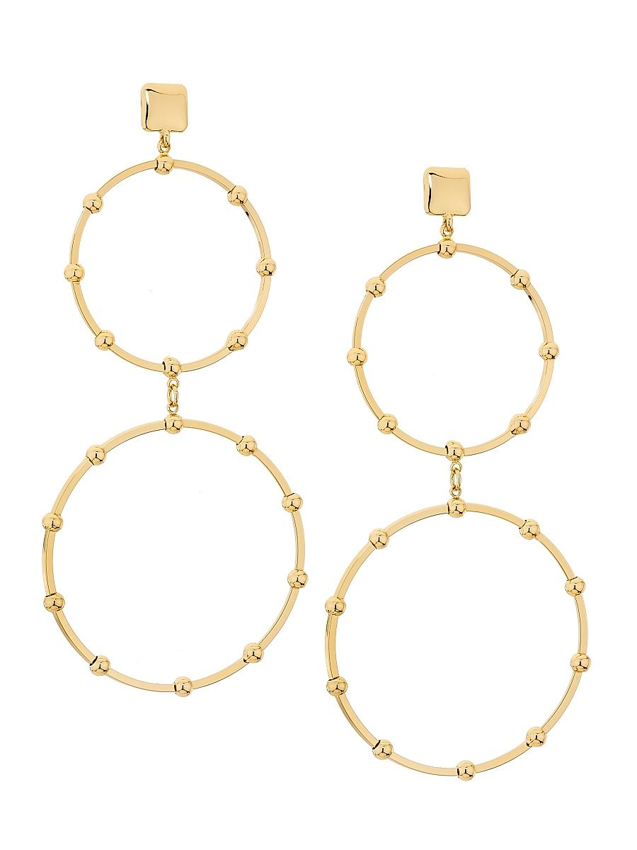 Women's Geometrical Hoops Kairi Goldtone Earrings - Gold