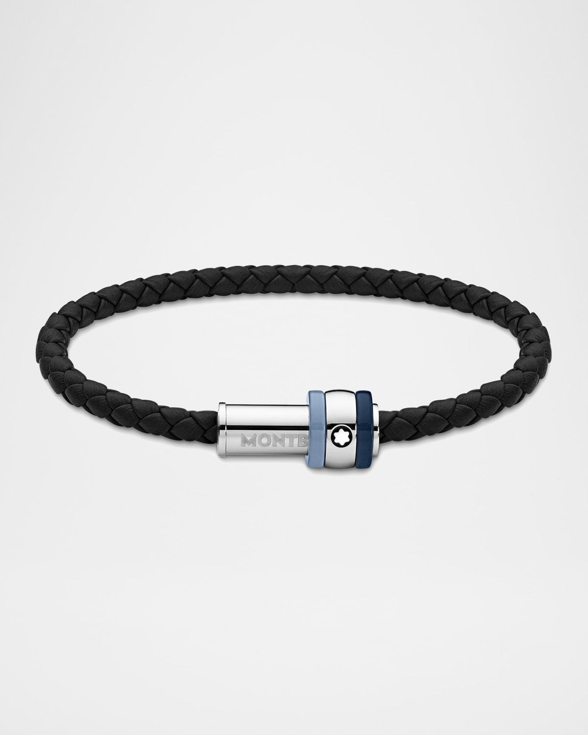 Men & apos;s 1858 Ice Sea Blue Braided Leather Bracelet