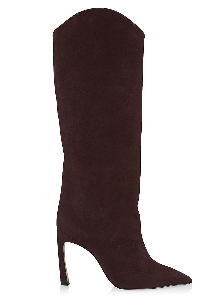 Women's Maryana Nubuck Knee-High Boots - Dark Chocolate - Size 11