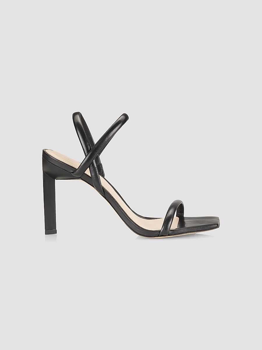 Women's COLLECTION Strappy Leather Heels - Black - Size 10