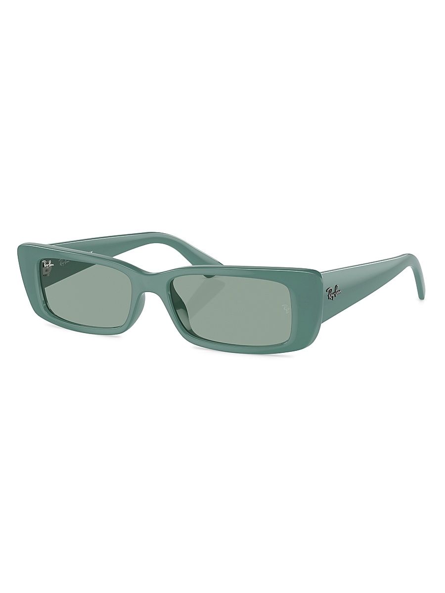 Women's RB4425 54MM Teru Rectangular Sunglasses - Teal Light Green