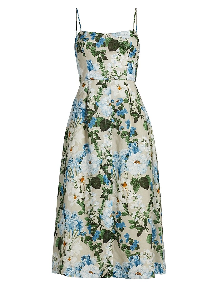 Women's Pru Floral Midi-Dress - Dune And Dusk Petals - Size 10