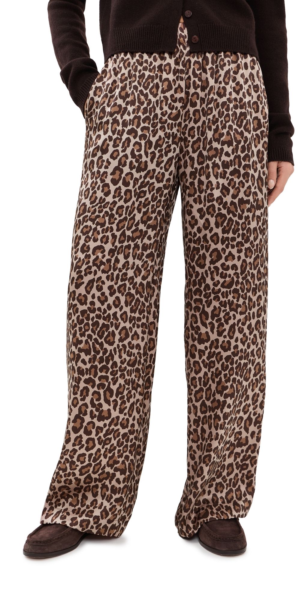Sablyn Brynn High Rise Pull On Wide Leg Pants Dune/Cinnabar M