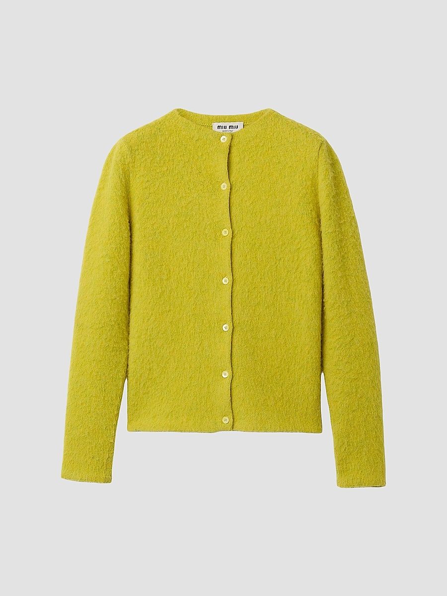Women's Wool Cardigan - Yellow - Size 2