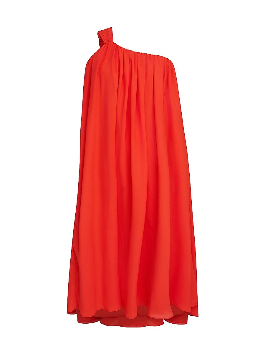 Women's Rafelle Georgette One-Shoulder Midi-Dress - Orange Spice - Size 6