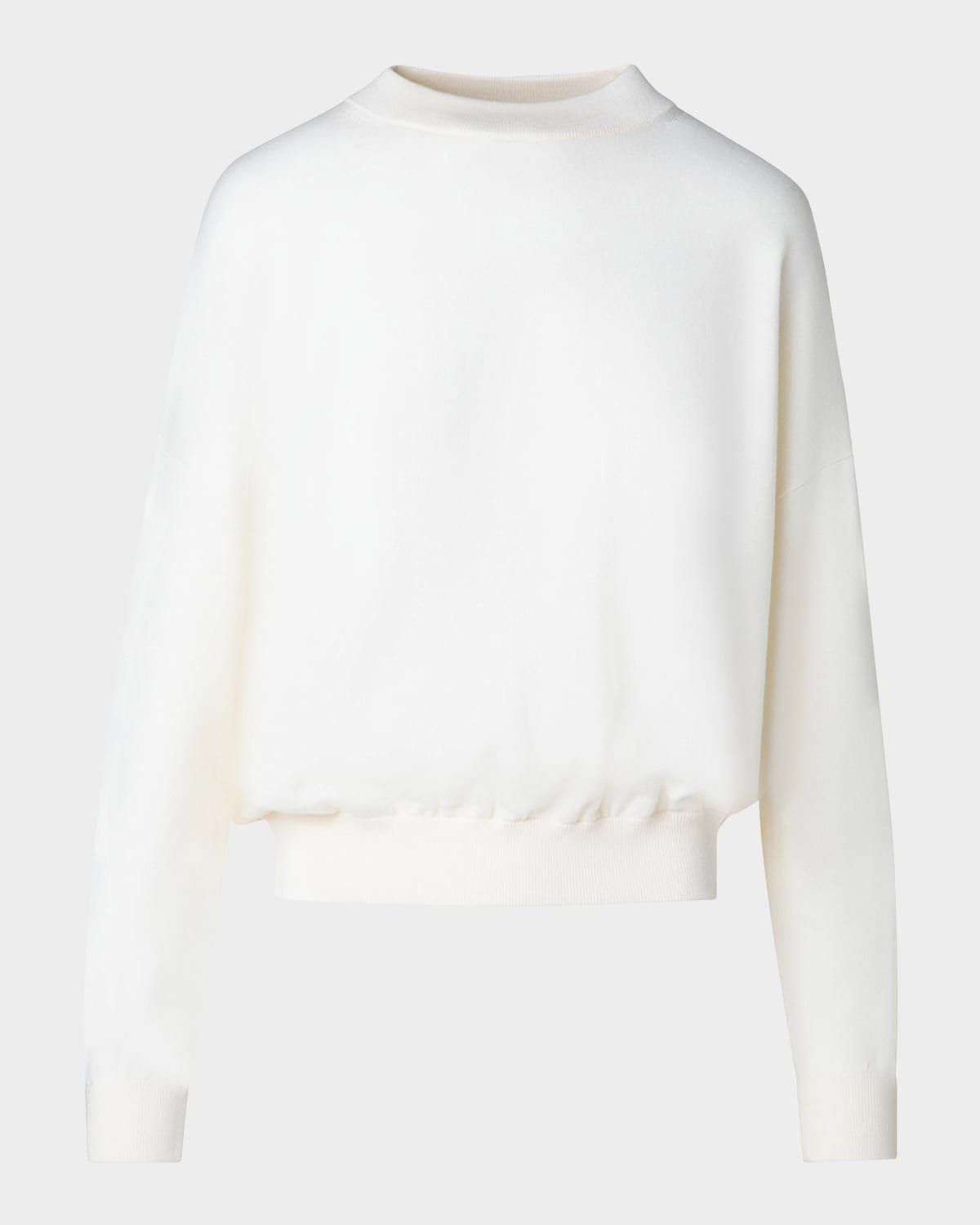 Mock Neck Merino Wool Sweater