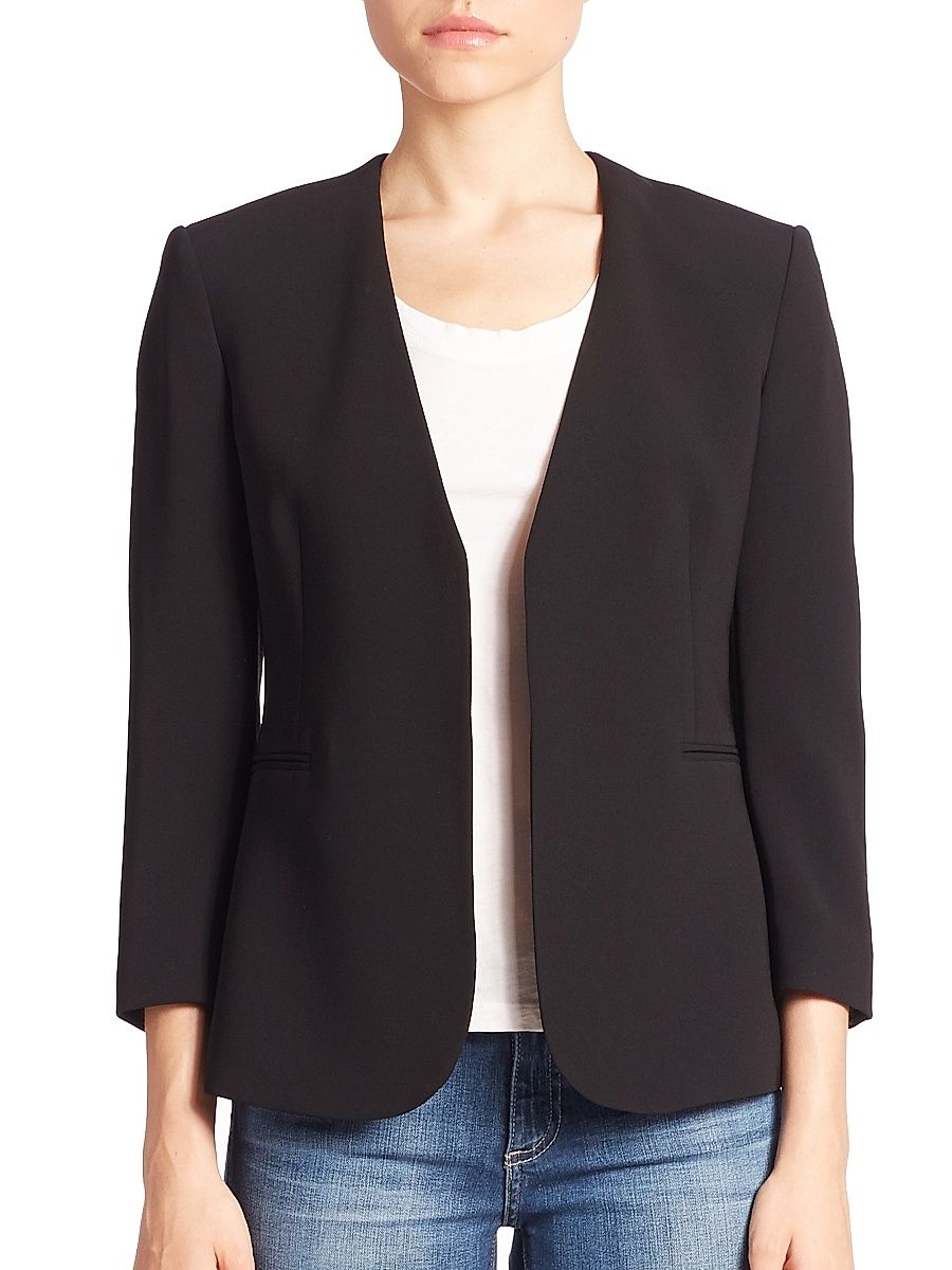 Women's Lindrayia B Admiral Crepe Jacket - Black - Size 00