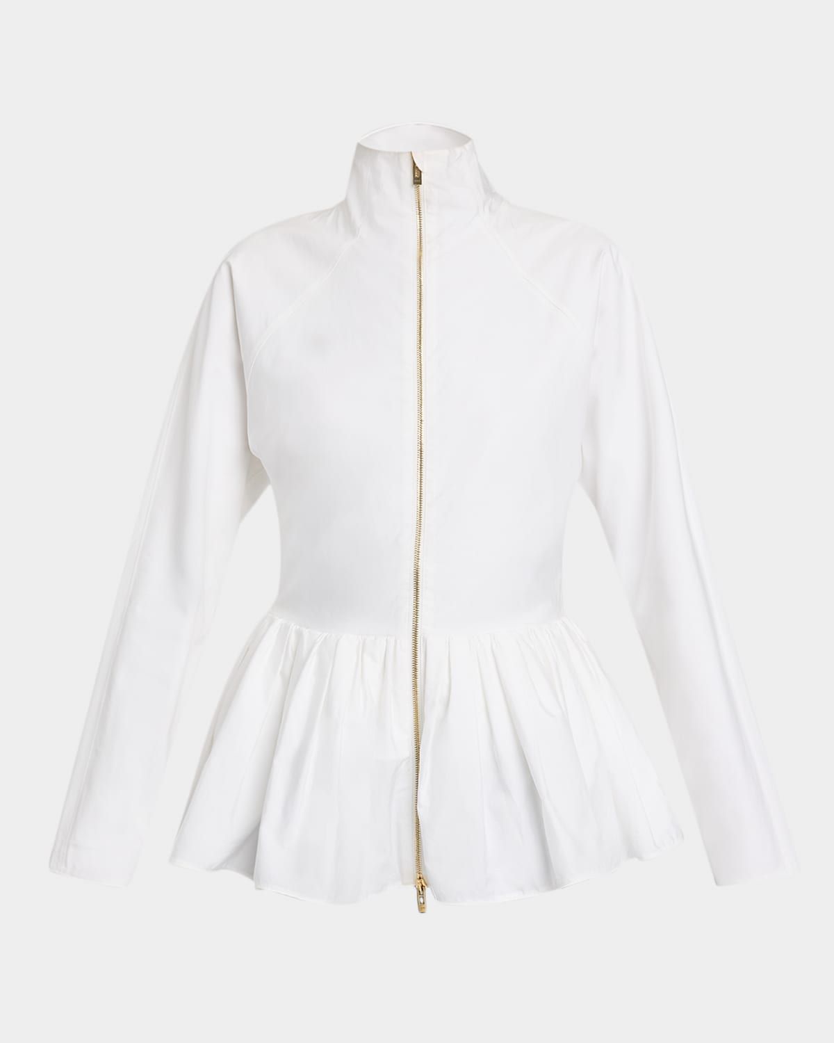 Cotton Poplin Peplum Jacket