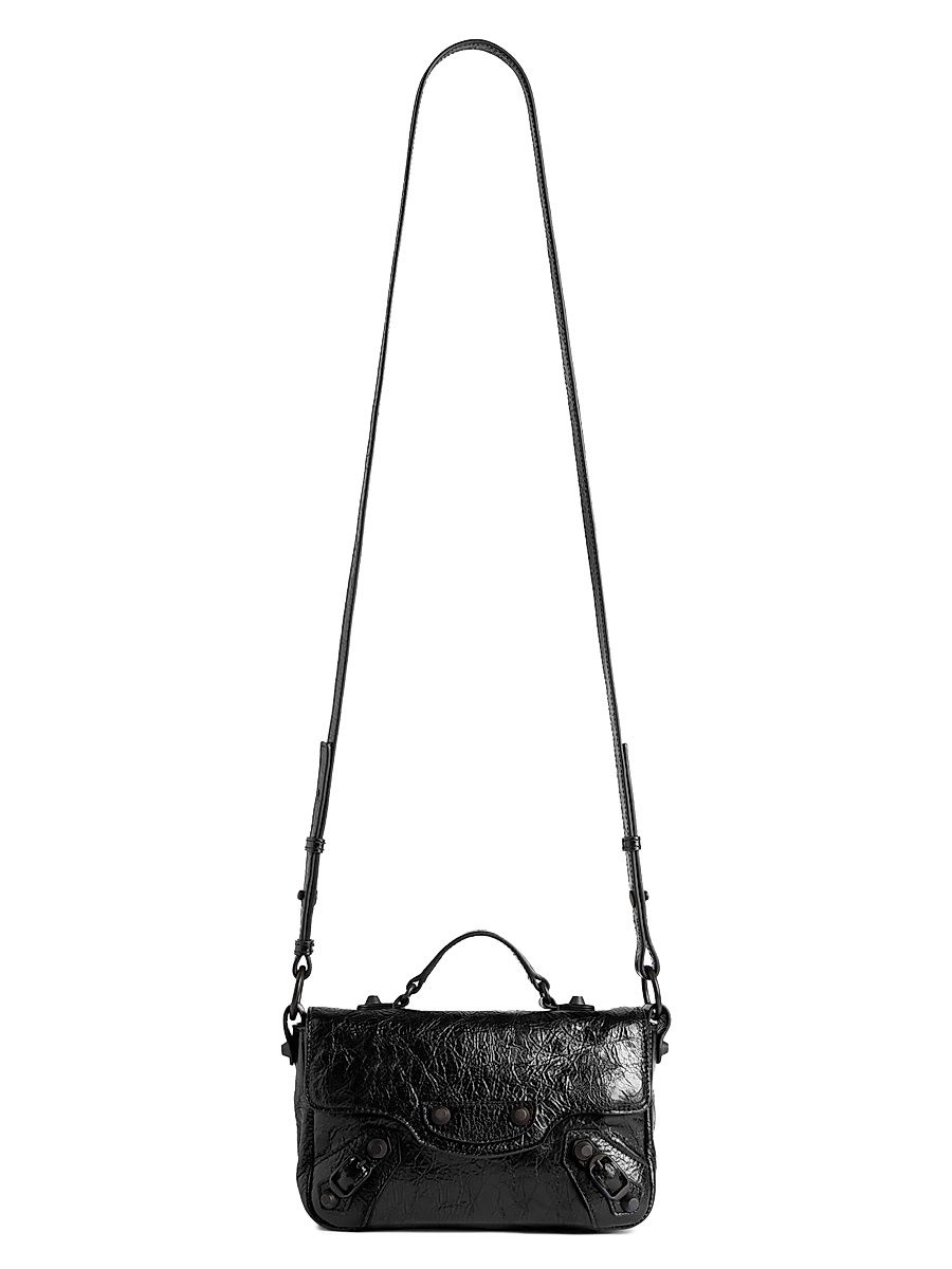 Women's Le City Flap Nano Crossbody Bag - Black
