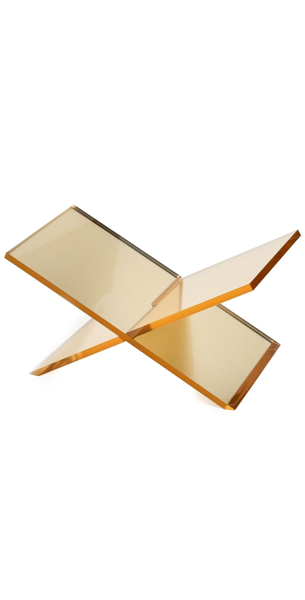 Tizo Design Lucite Book Stand Gold Gold One Size