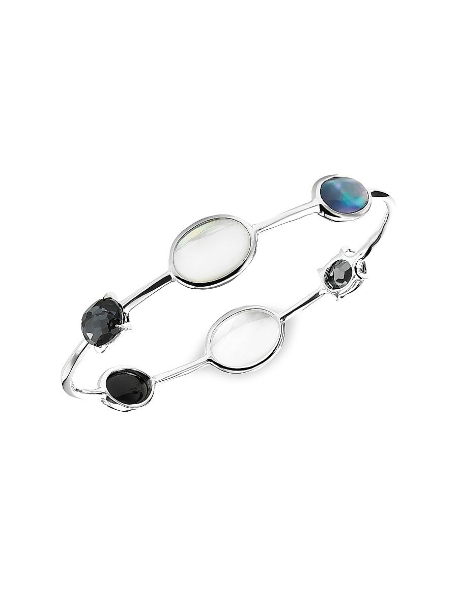 Women's Luce Sterling Silver & 6-Stone Bangle - Silver