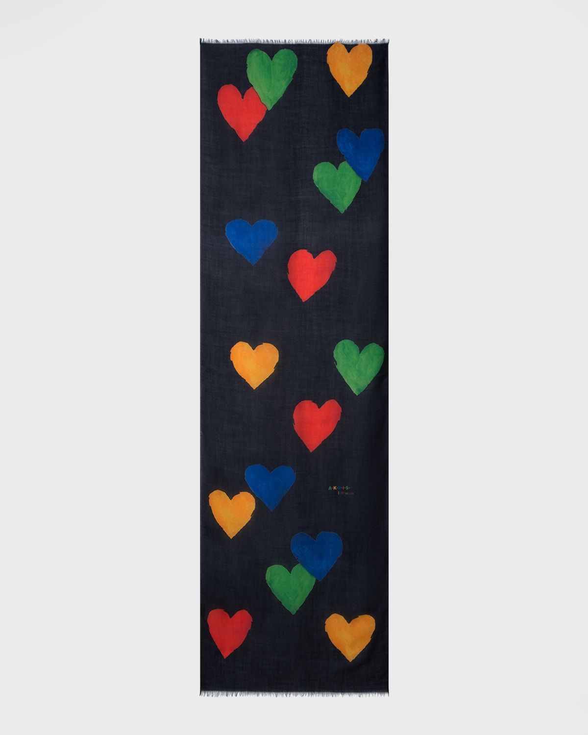 Cashmere Hearts Printed Scarf