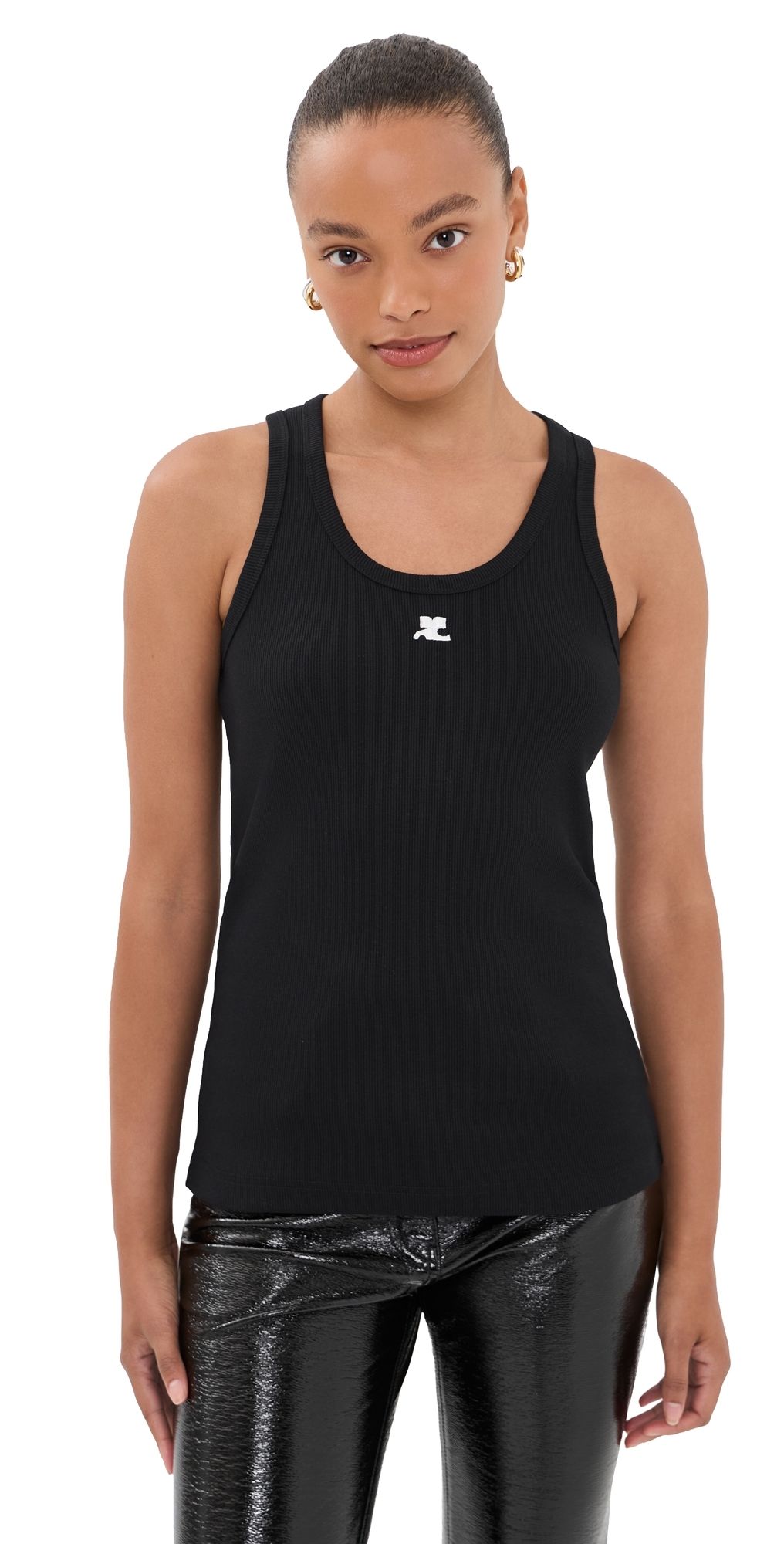 Courrèges 90's Rib Tank Top Black M
