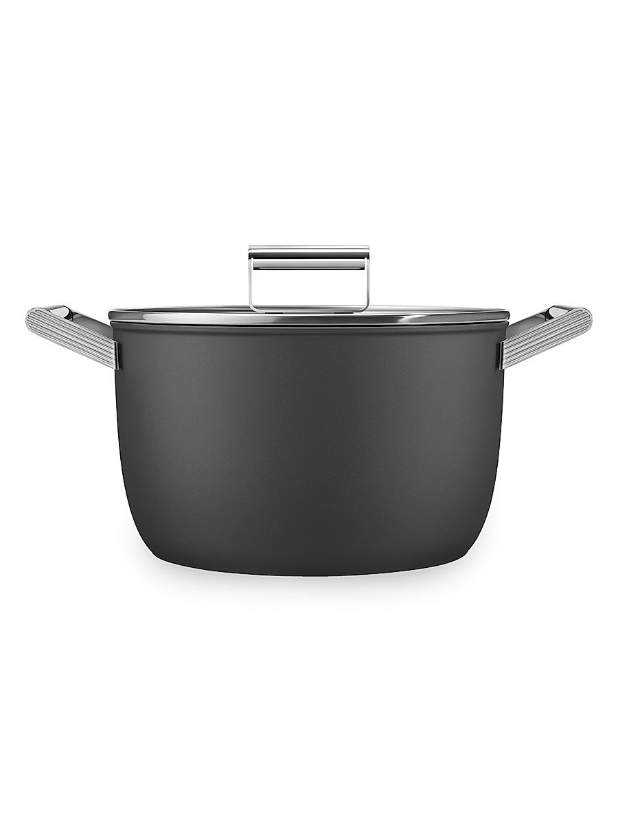 Smeg 8-Quart Casserole Dish & 10" Lid - Black