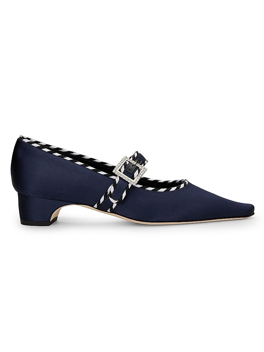 Women's Zaera Satin Pumps - Navy - Size 9.5