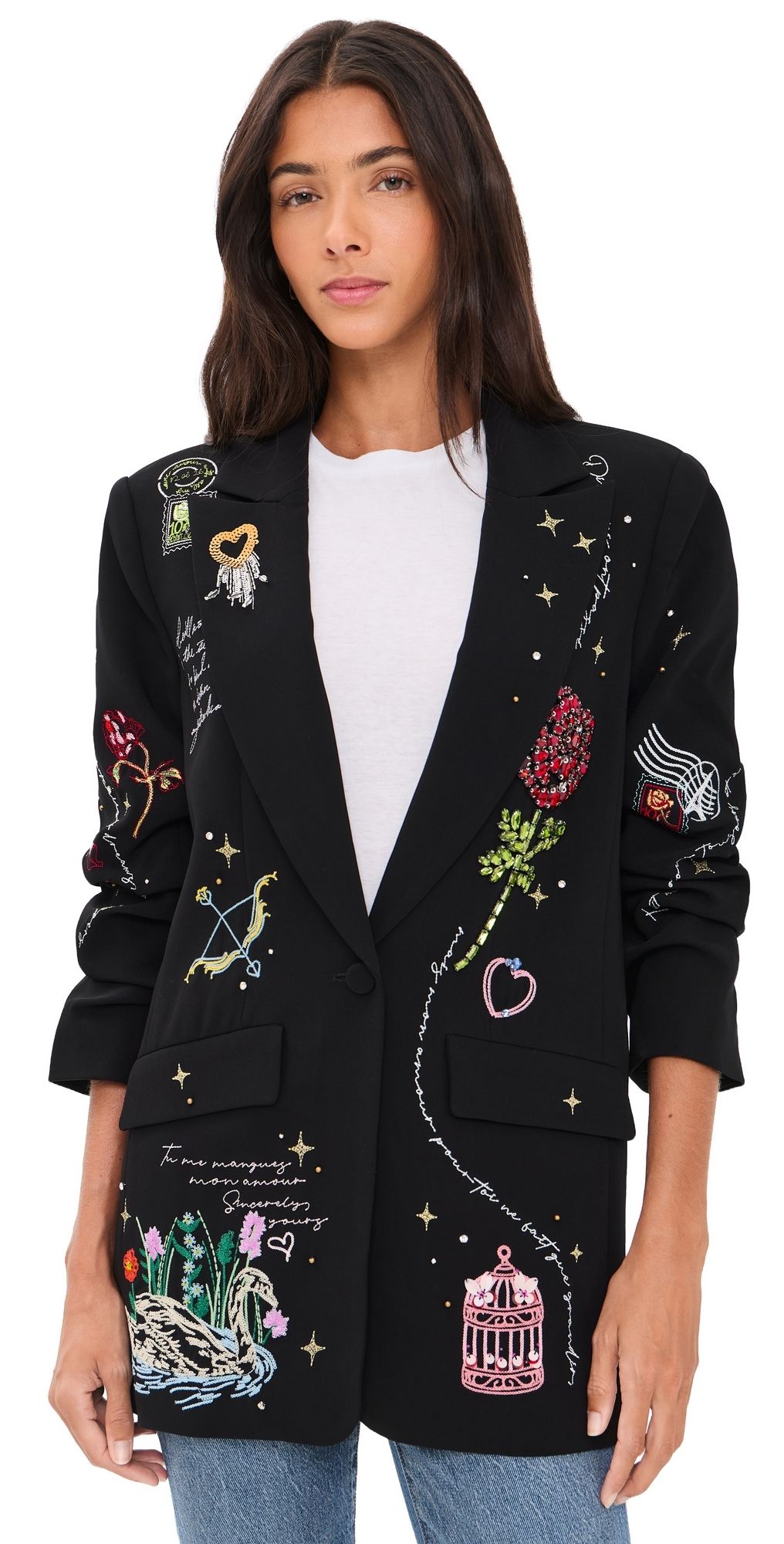 Cinq à Sept Starry Scribbles Kelsa Blazer Black/Multi 6
