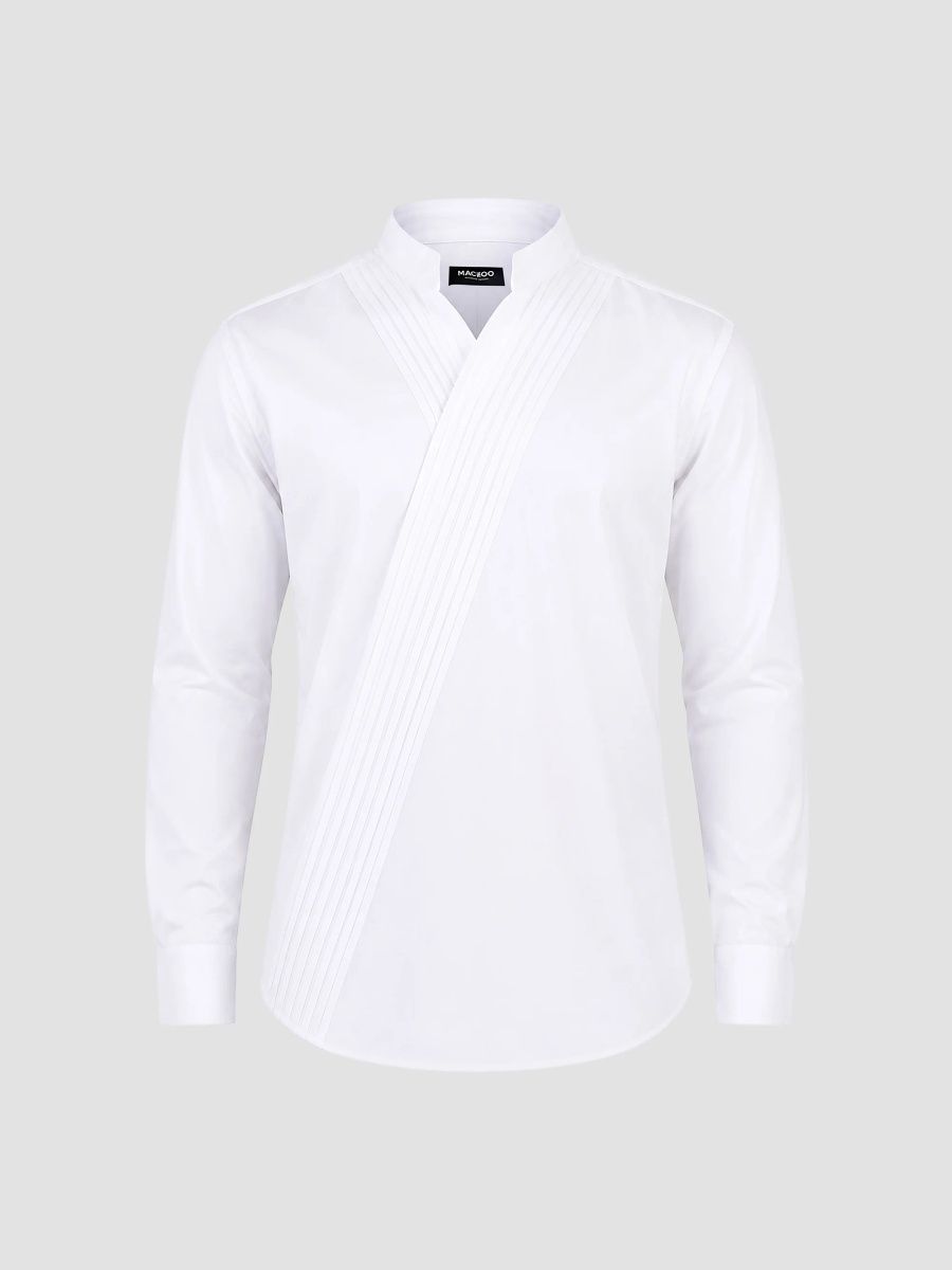 Maceoo Men's Kymono Shirt - White - Size XXXL