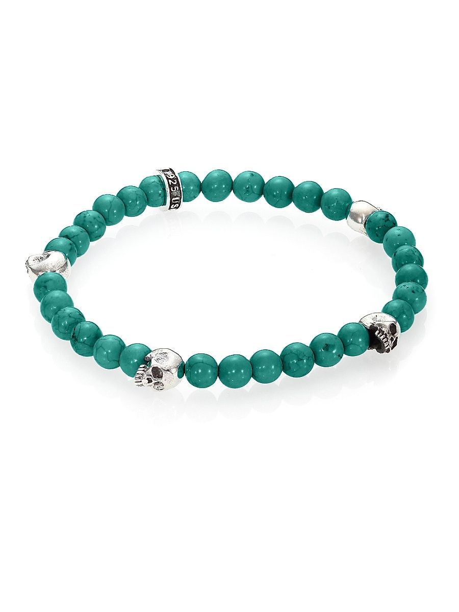 Men's Turquoise Beaded Bracelet - Turquoise