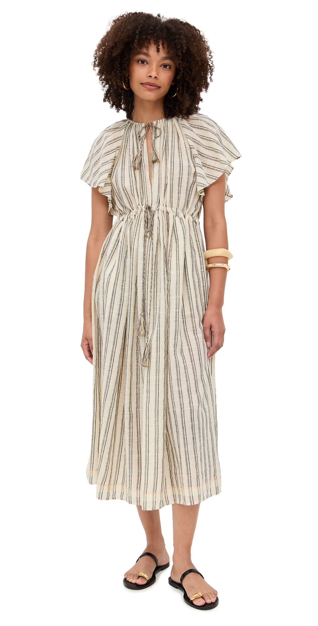 Ulla Johnson Ariane Coverup Dress Cowrie Stripe M