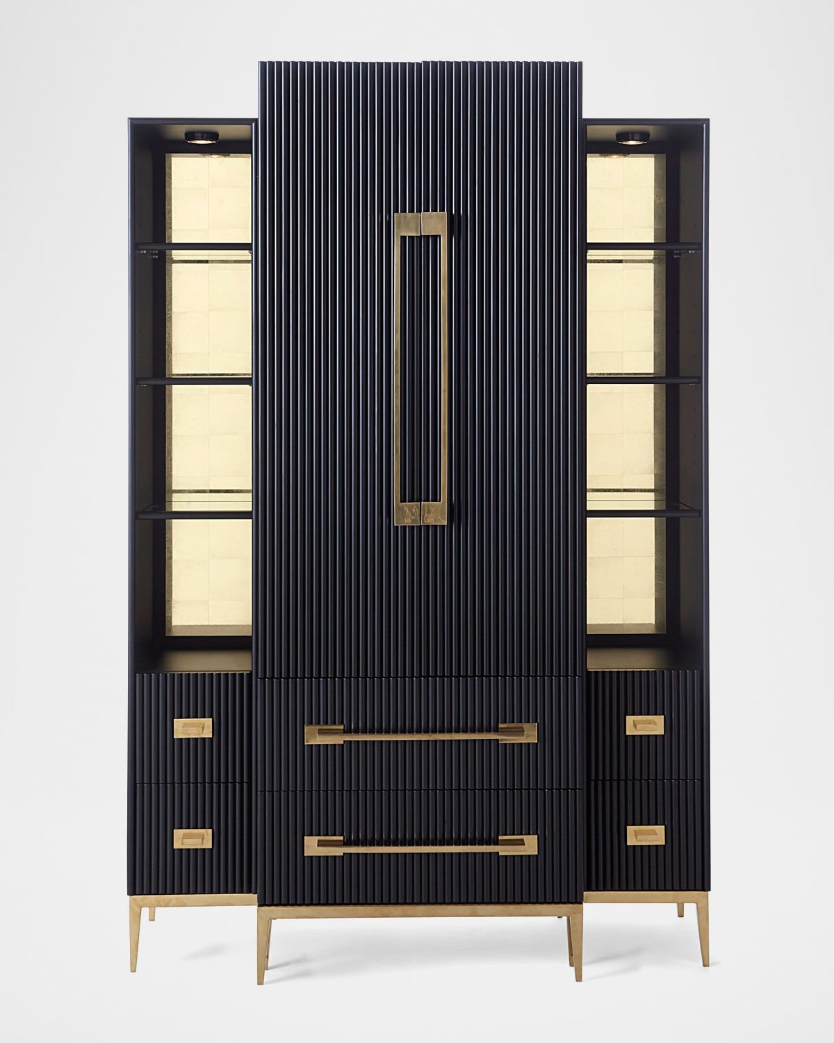 Ebony Satin Tall Cabinet