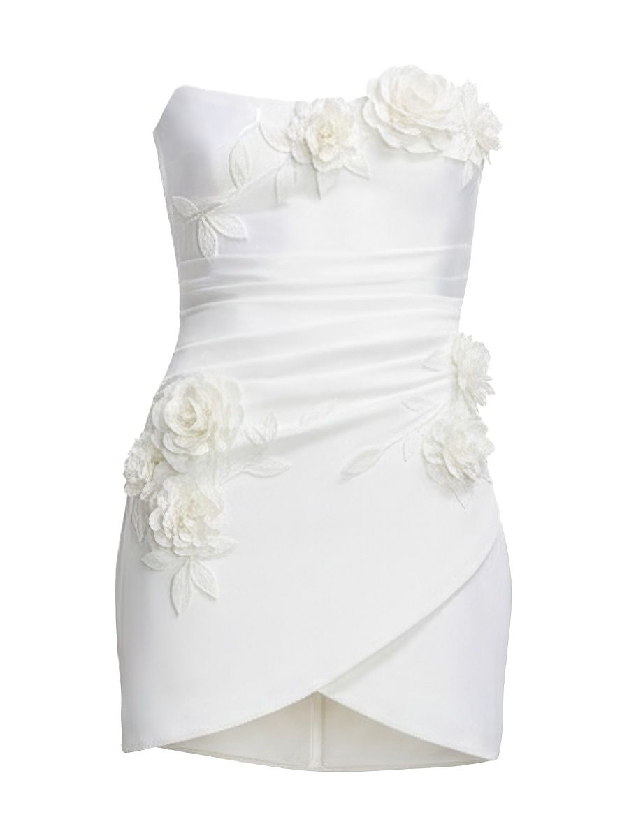 Women's Isabella Floral Minidress - Off White - Size XXL