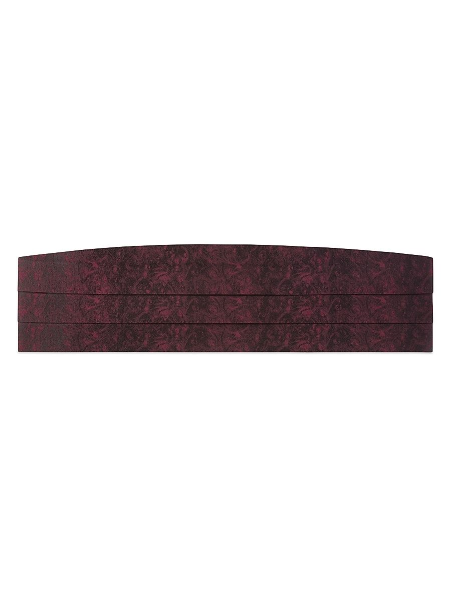 Stefano Ricci Men's Cummerbund - Dark Red - Size XXL