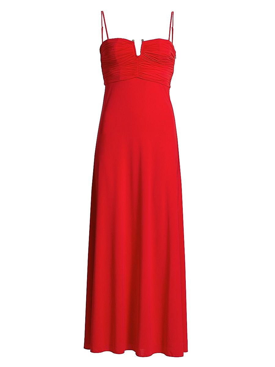Women's Tigre Holly Ruched Maxi Dress - Red - Size Large