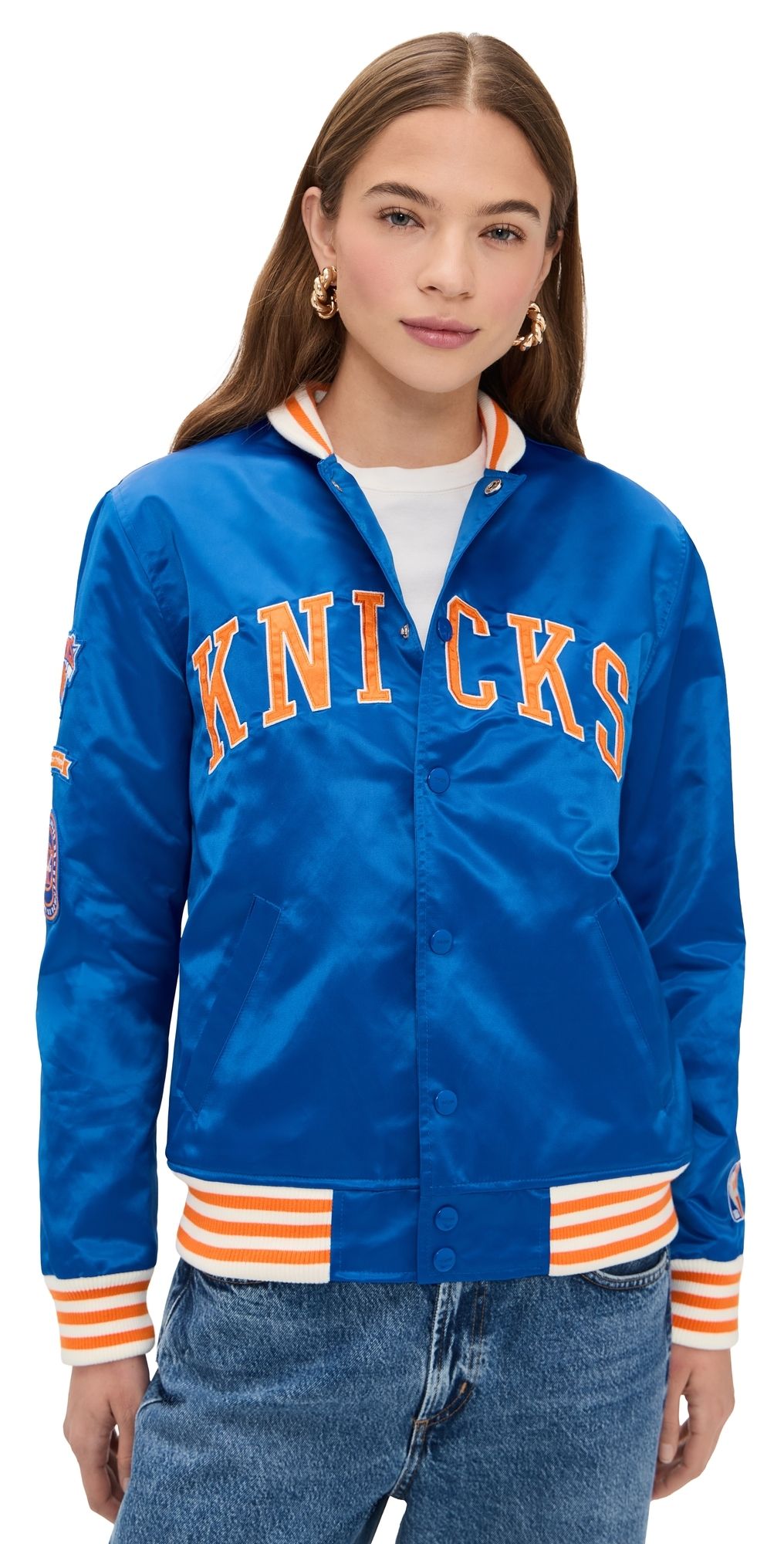 New York or Nowhere Knicks Downtown Varsity Jacket Royal Blue XL