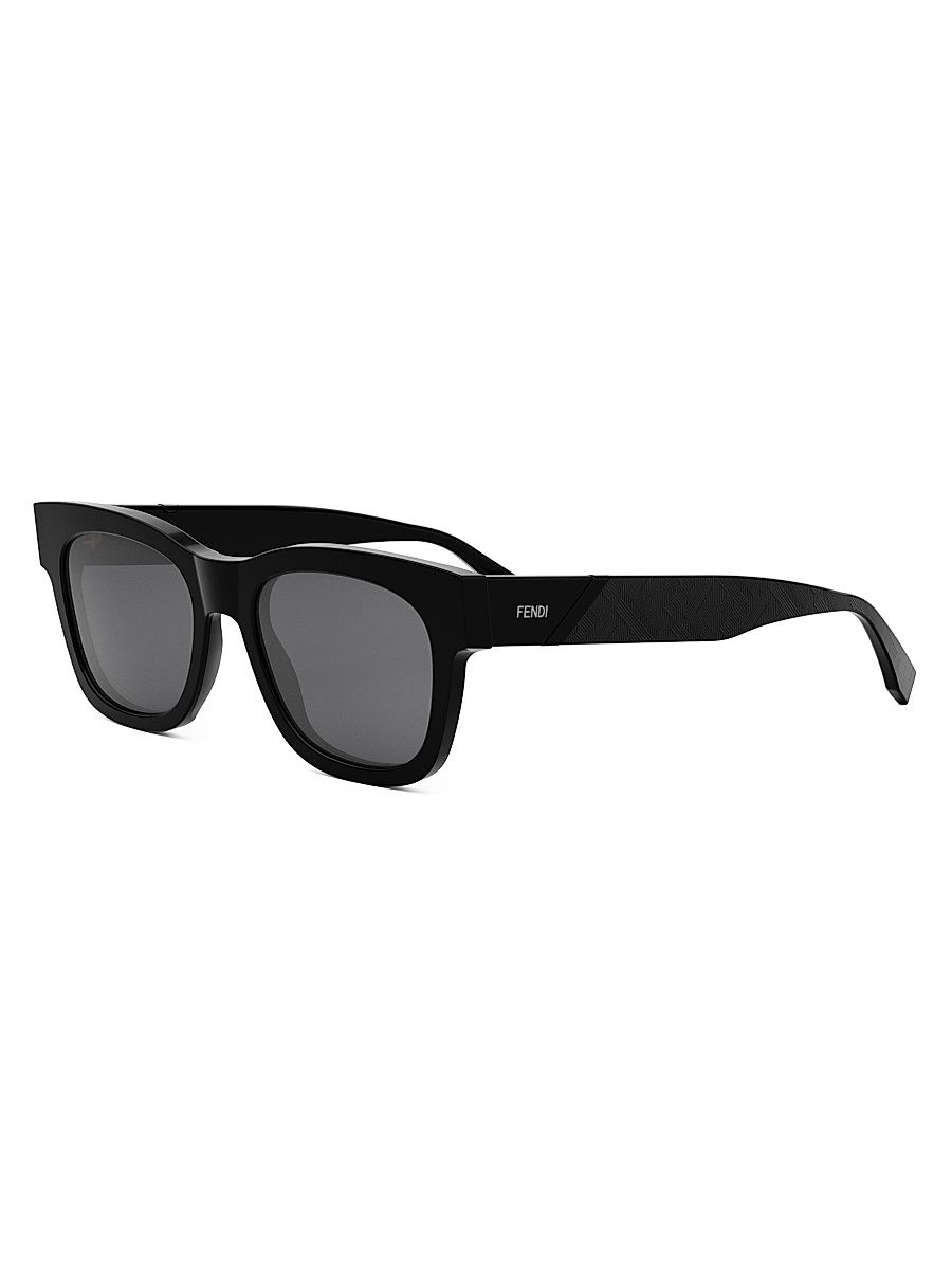 Men's 52MM Square Sunglasses - Black Grey