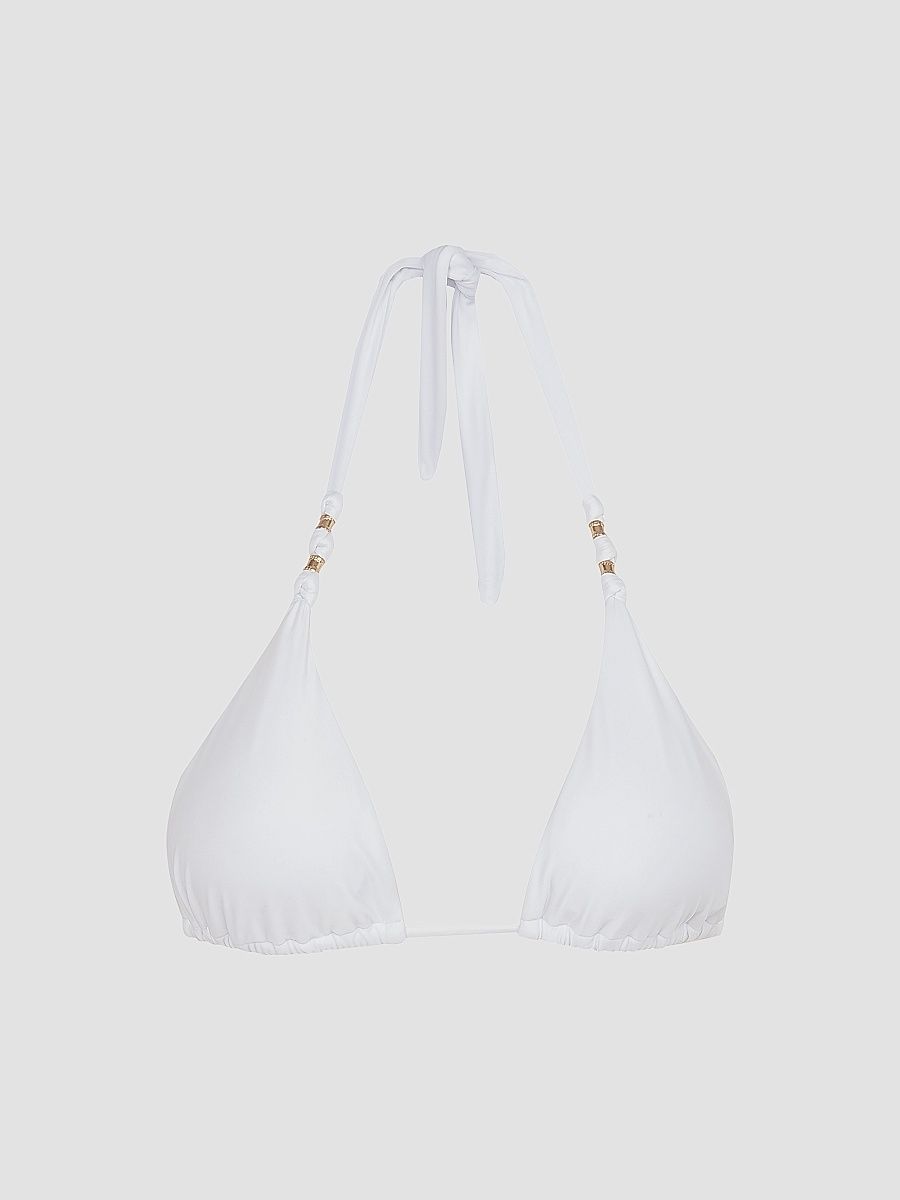 Women's Paula Triangle Bikini Top - White - Size XL