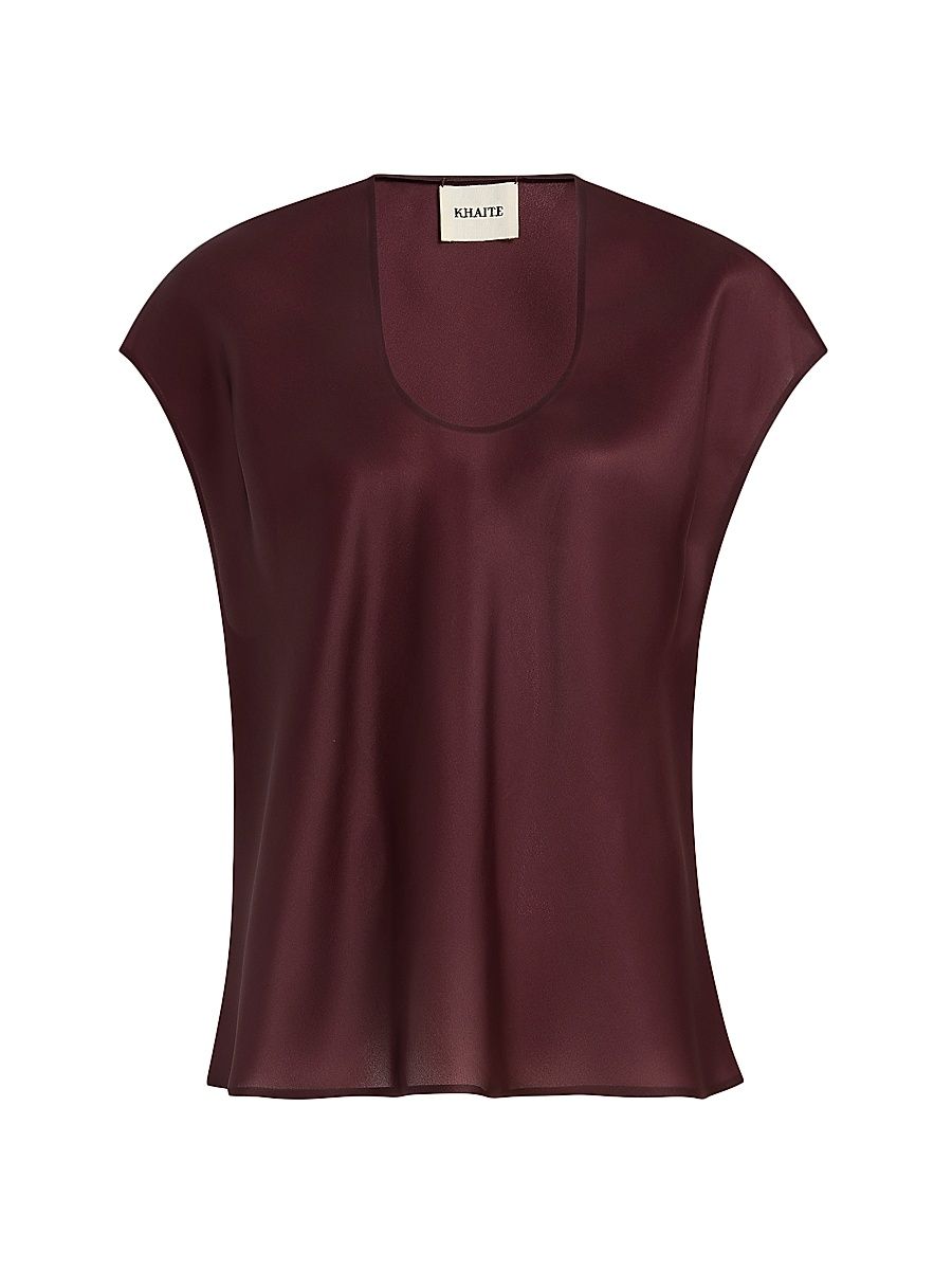 Women's Barbo Silk Top - Almandine - Size Medium